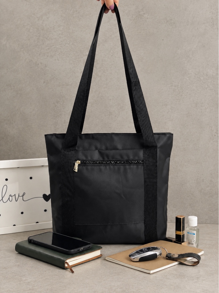 Bolso de mano perla negro