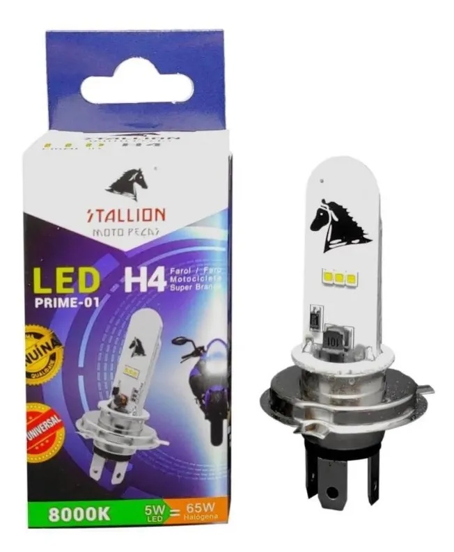 Led h4 8000K super branca
