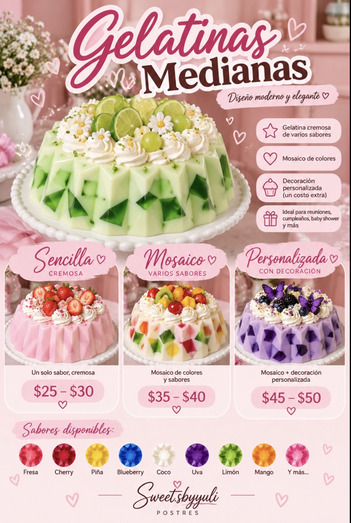 Gelatina mediana mosaico personalizada