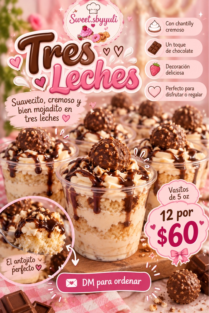 Vasitos de Tres Leches