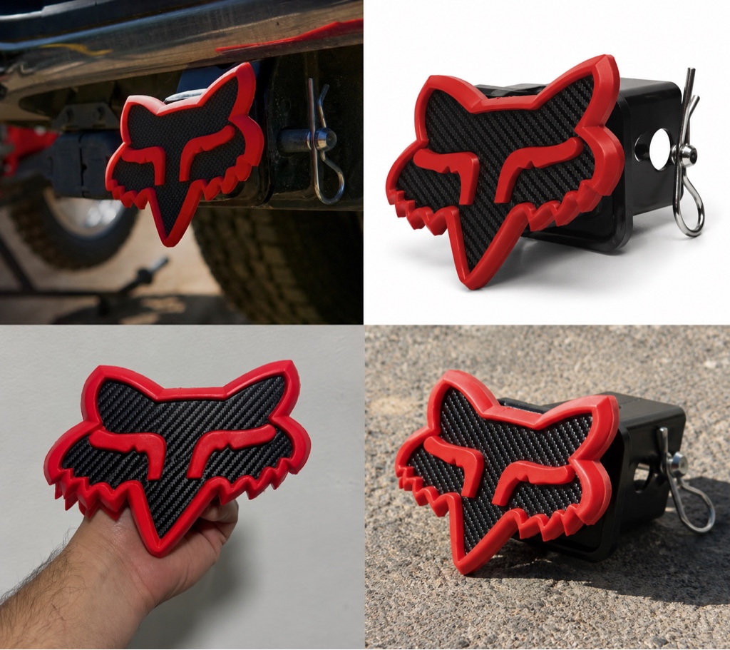 Tapa Cubre Gancho Remolque Trailer Fox - rojo