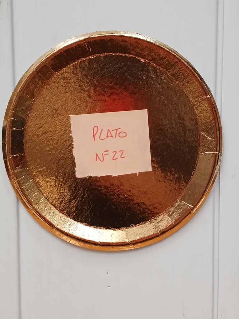 Platos Dorados 22 x50uds