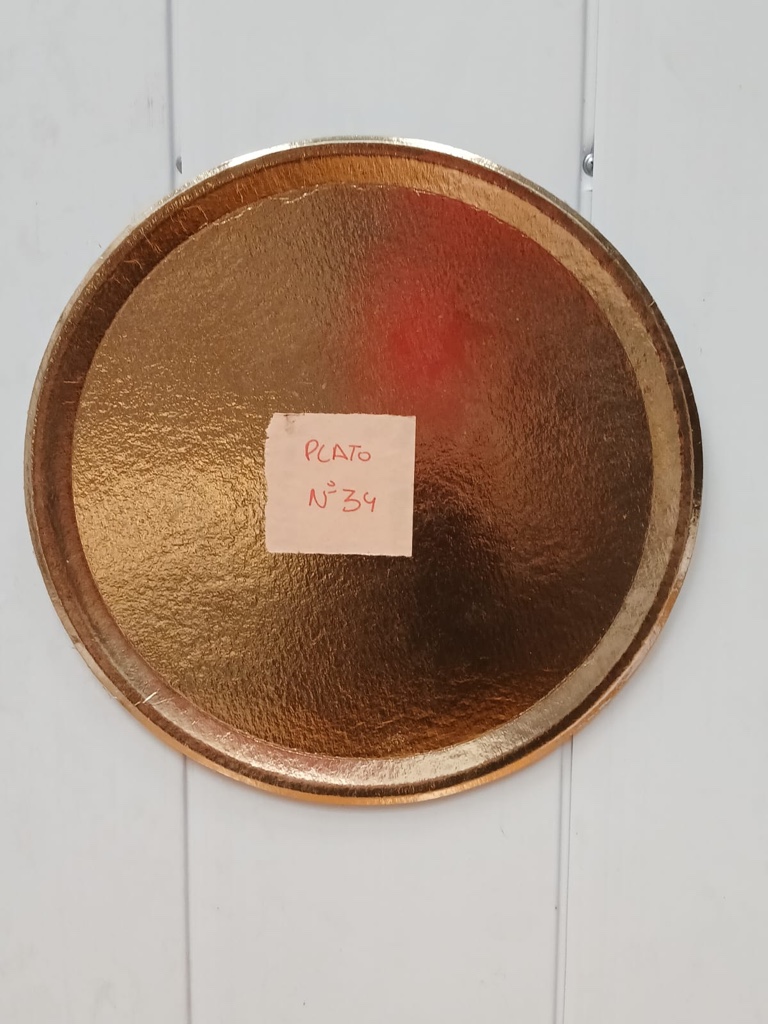 Platos Dorados 34 x50uds