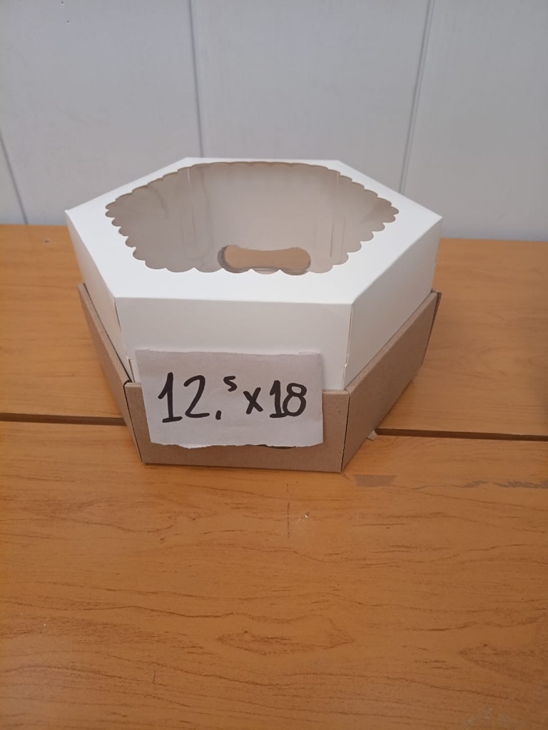 Caja Hexagonal 12,5x18 x1uds