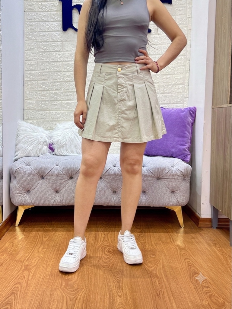 Falda Short Plizada