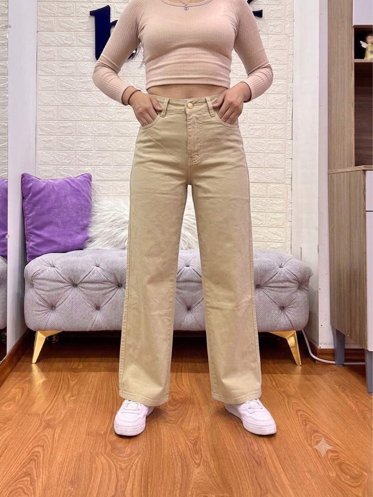 Wide Leg Beige
