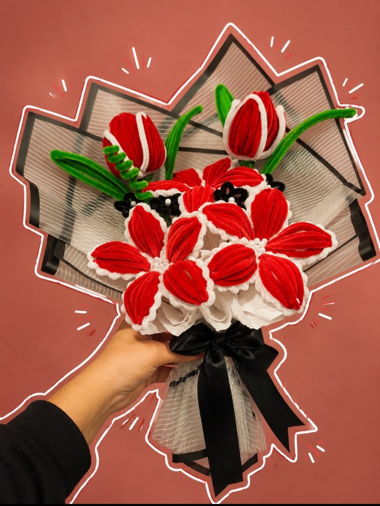 Ramo de flores rojas