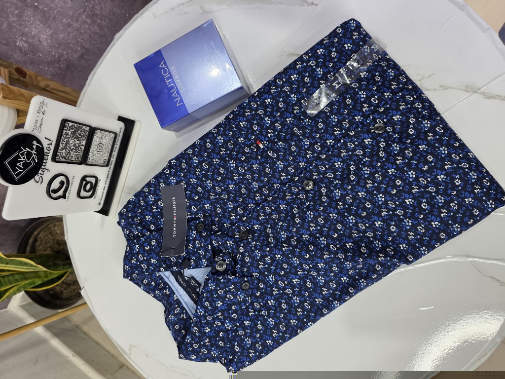 Camisa Tommy Hilfiger Azul Floral