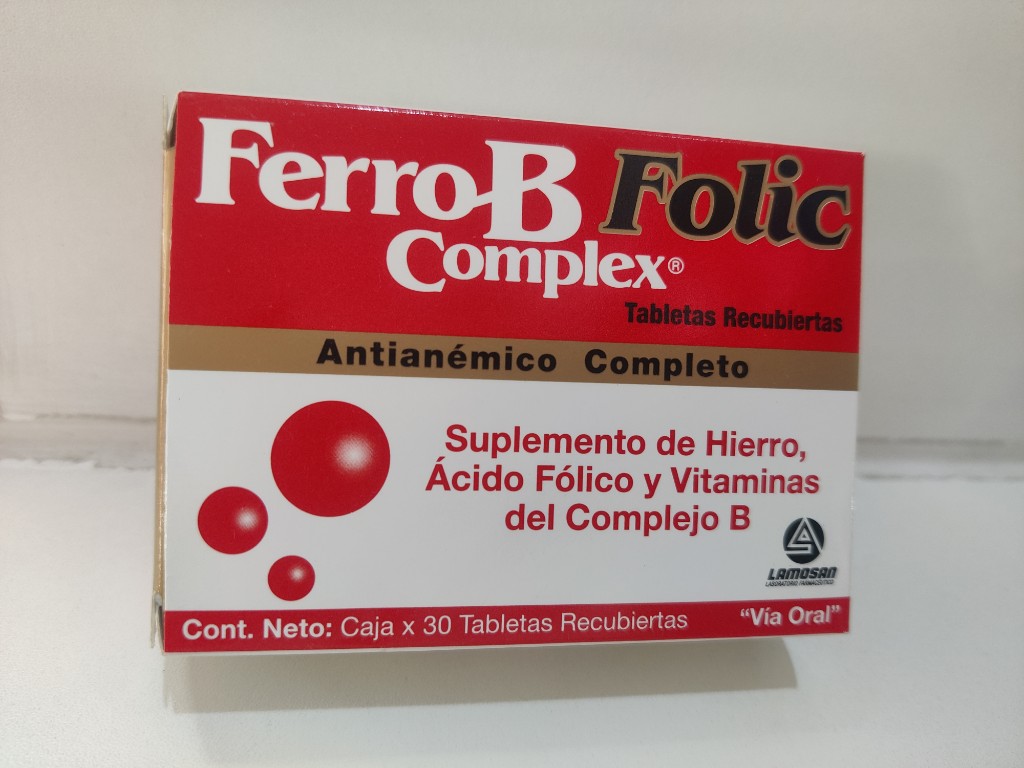 FERRO B COMPLEX FOLIC TABLETAS