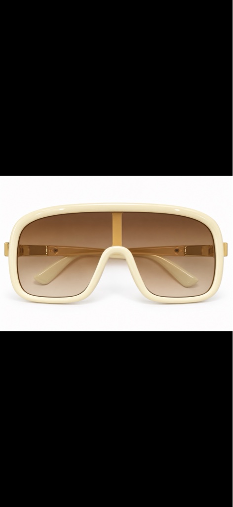 Lentes beige oversize