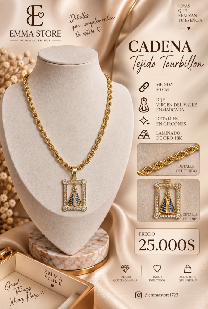 Cadena Tourbillon colección Virgen del Valle