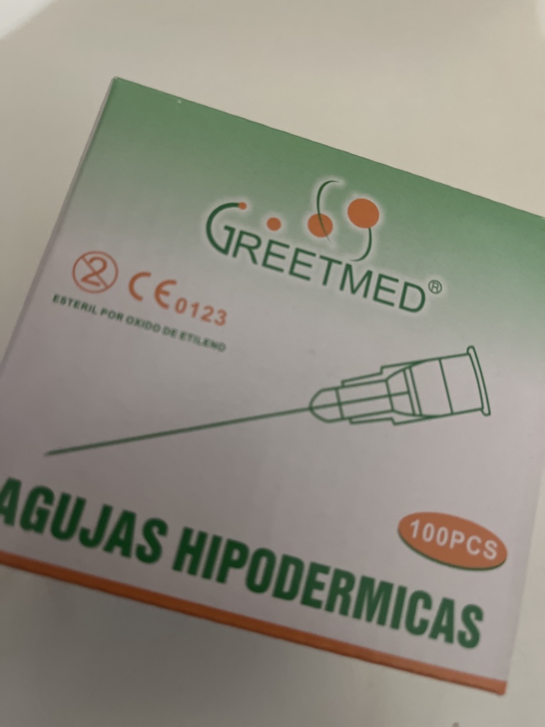 agujas hipodermicas x 100
