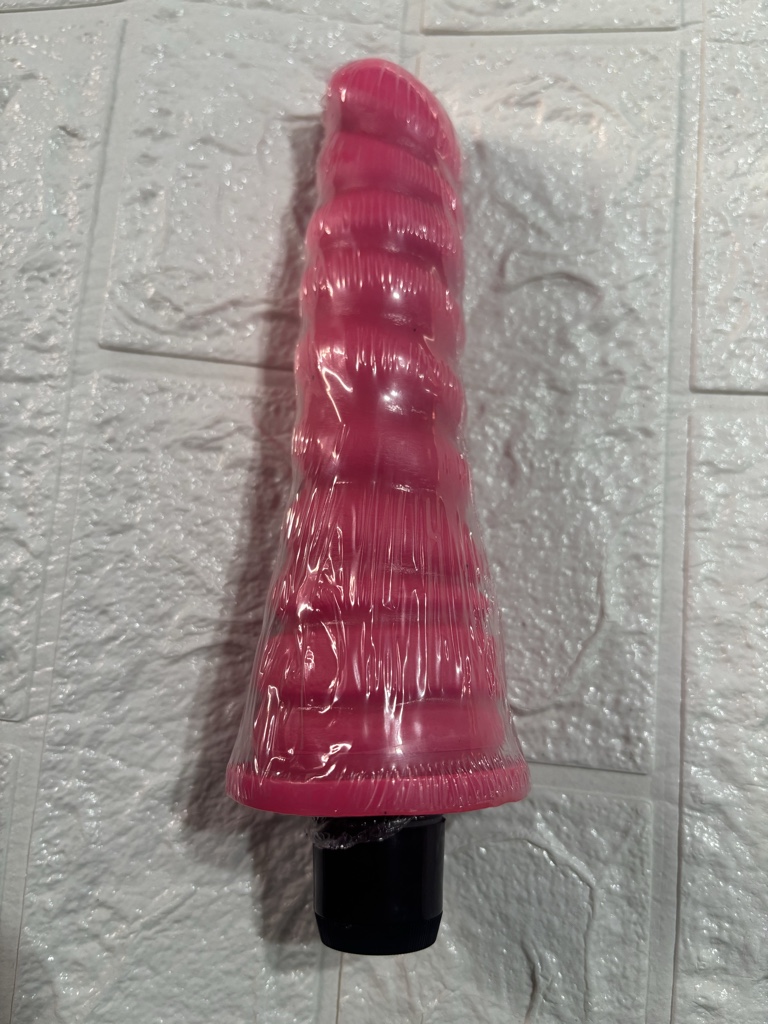 Vibrador rosa texturado