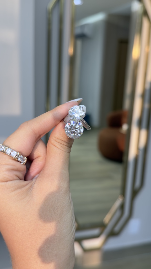 Anel moissanite 13mm