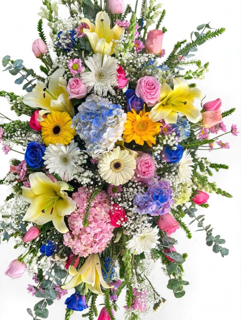Cascada floral primaveral