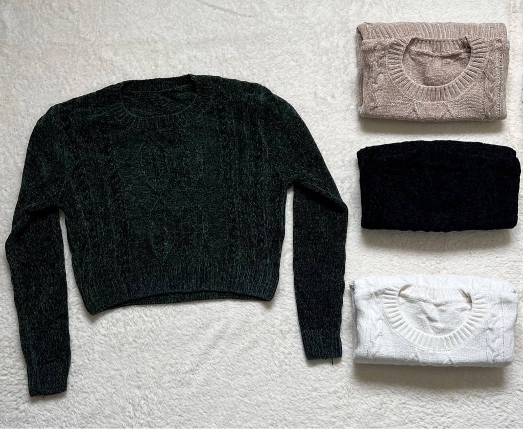 Sweater tejido corto verde