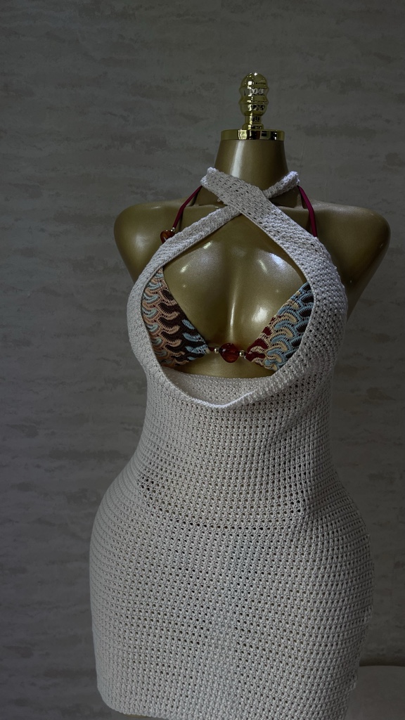 Vestido blanco crochet