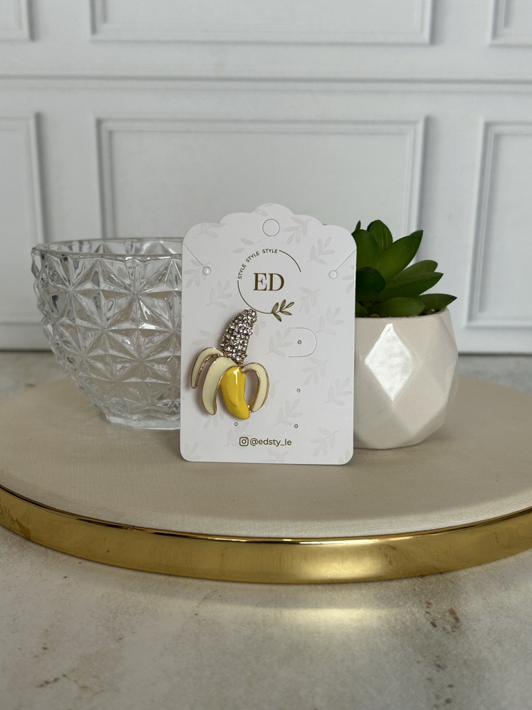 ED broche banana dorado