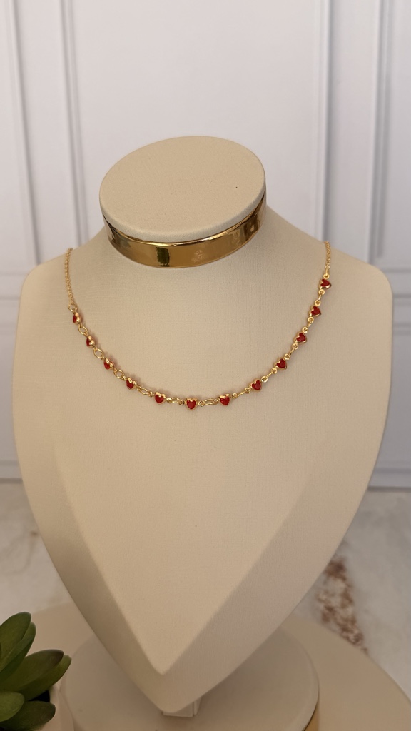Chocker corazón rojo