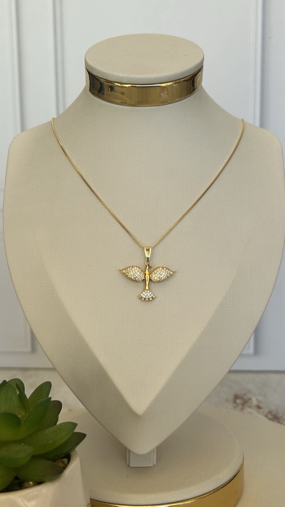 Collar fénix dorado