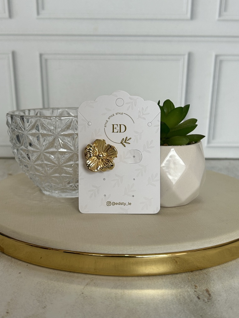 ED flor dorado broche