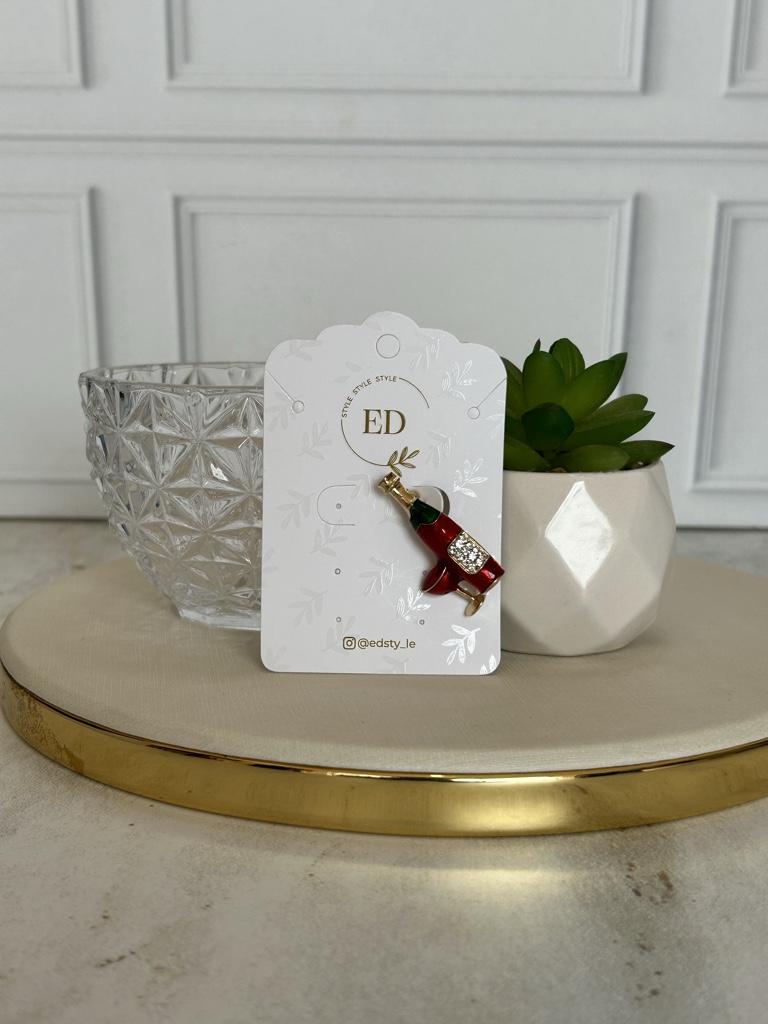 ED vino rojo broche