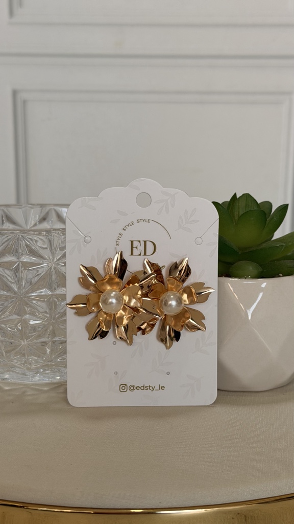 ED aros flor dorados