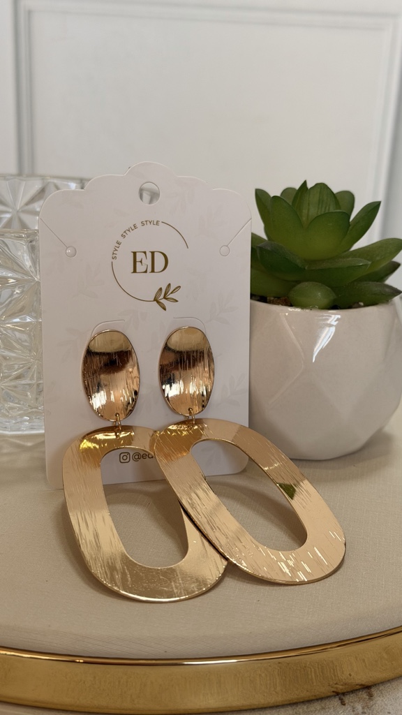 Aro Maxi dorado colgante
