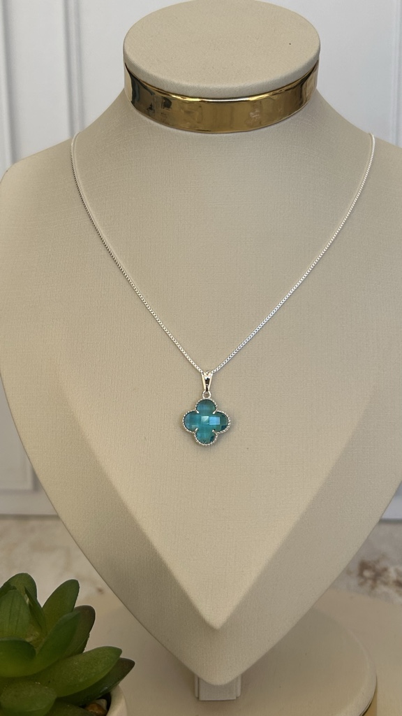 Collar plata vaan turquesa