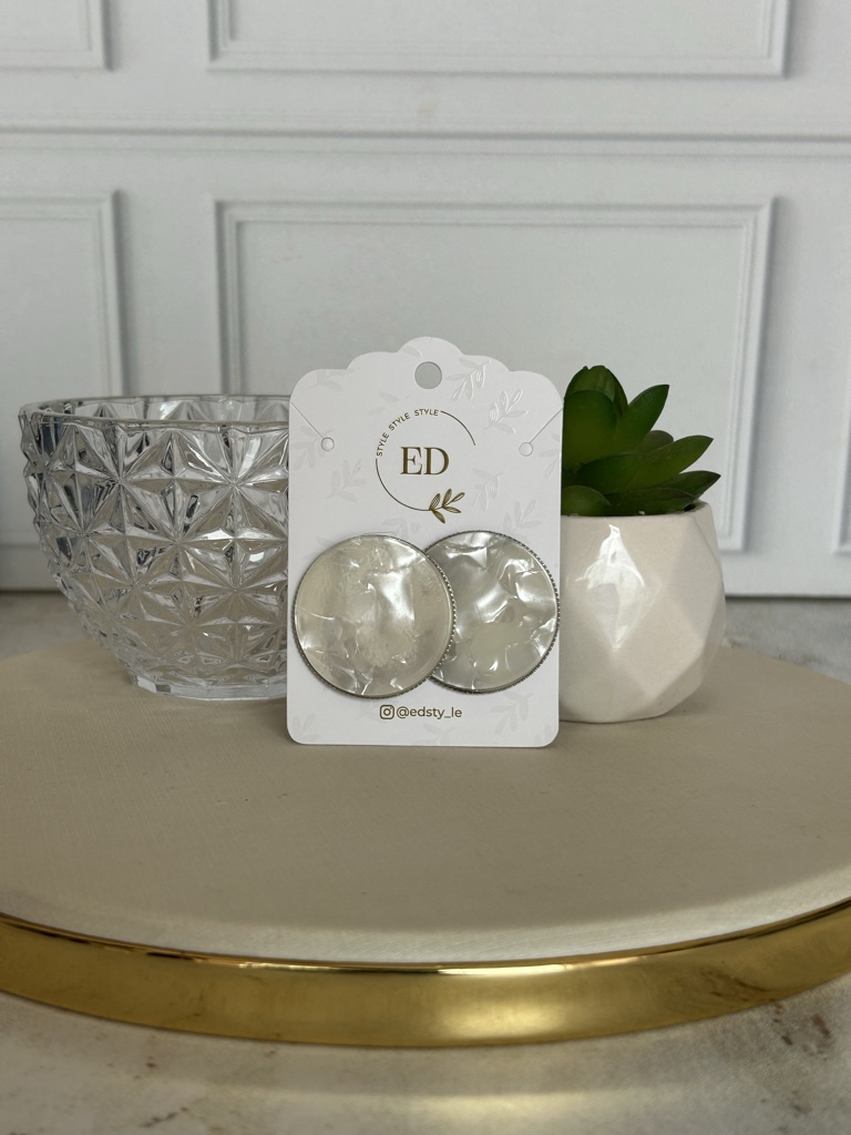ED aros plateados grandes