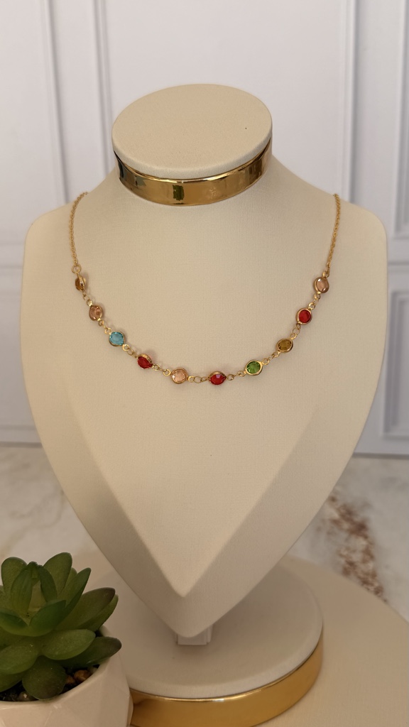 Chocker círculos multicolores