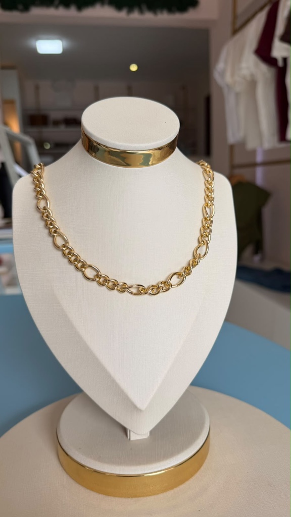 Chocker dorado cadena gruesa
