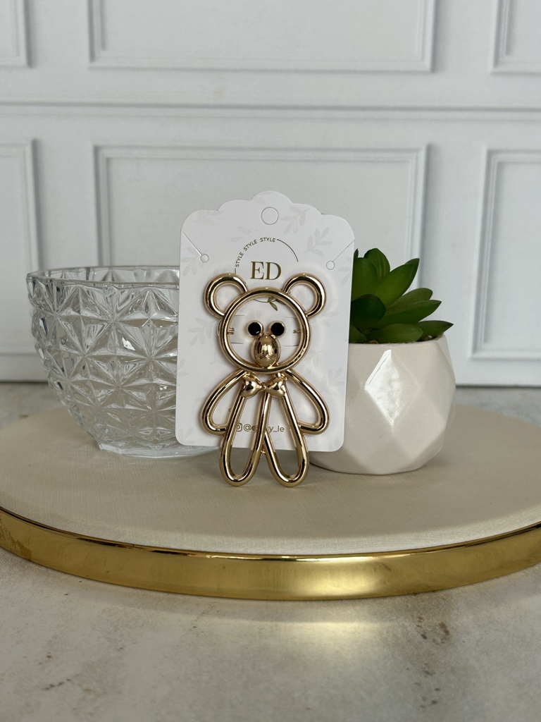 ED broche oso dorado