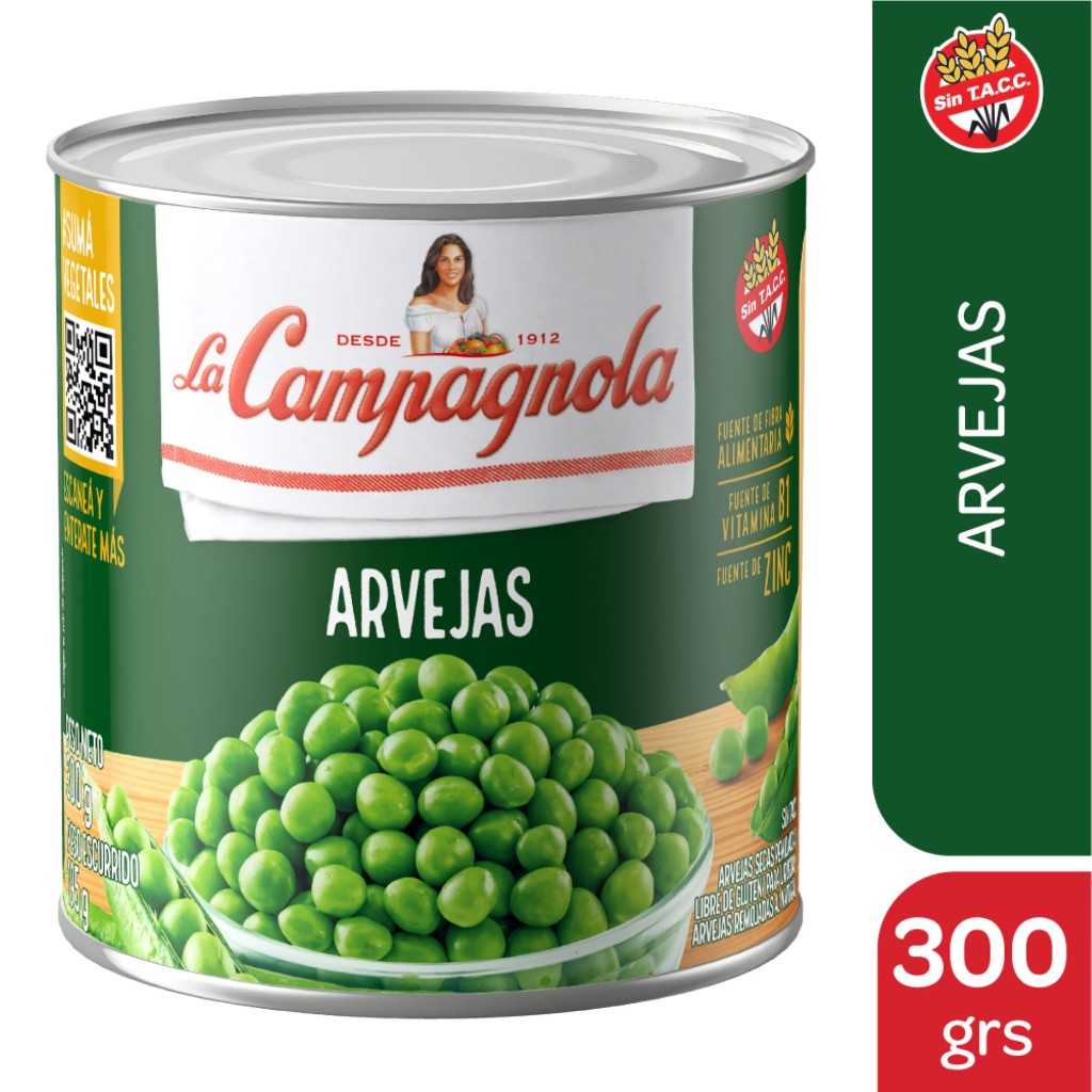 Enlatados La Campagnola arvejas 300g