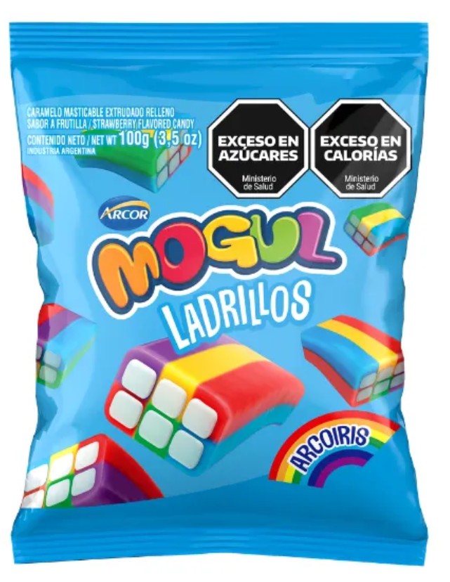 Gomitas de ladrillo arcoiris mogul