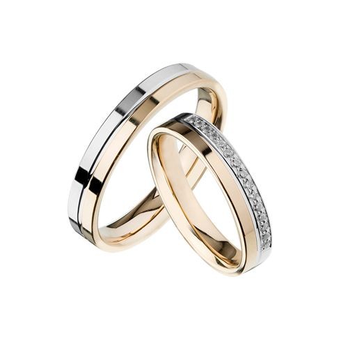 Aros en plata con oro 18 k