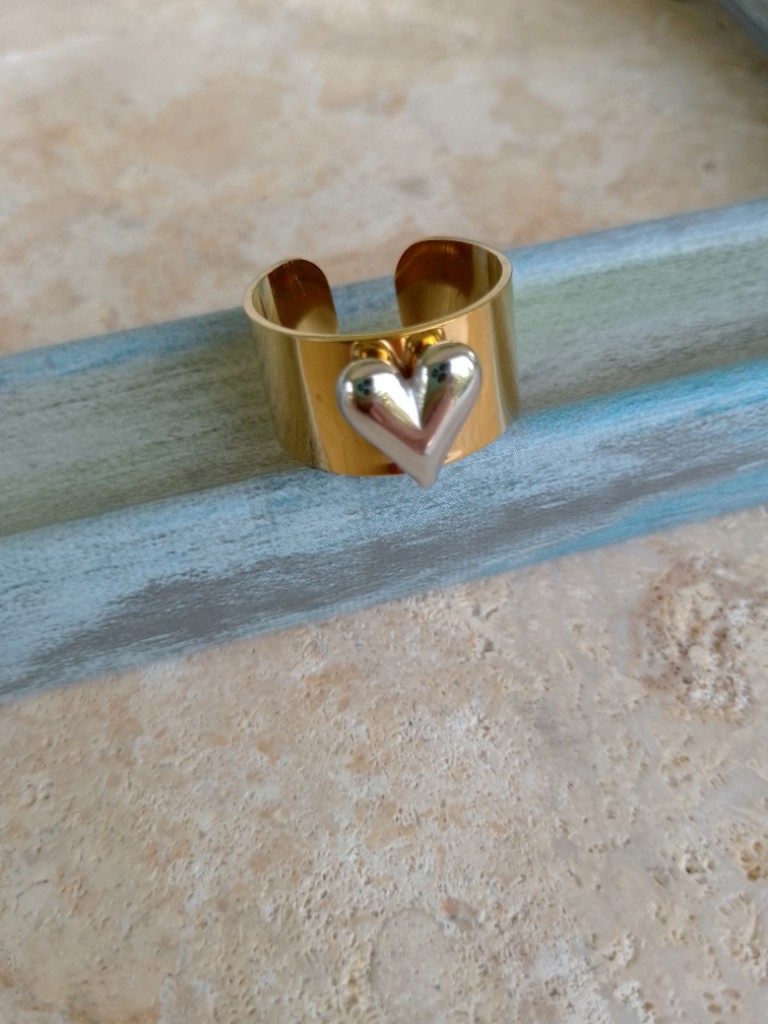 Stainless Steel Ring with Heart