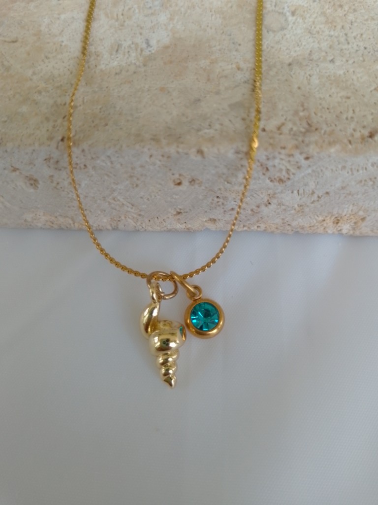 Gold Shell Charm Necklace