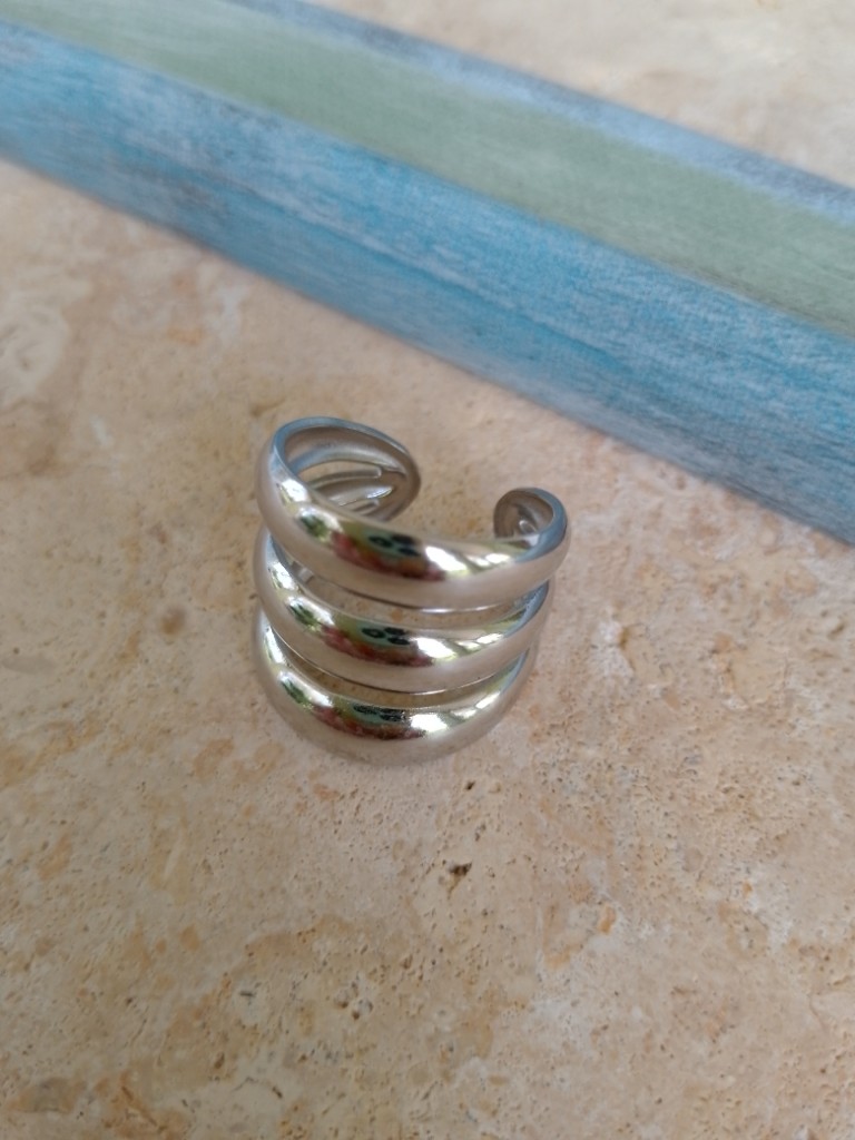 Silver Spiral Ring | Stainless Steel