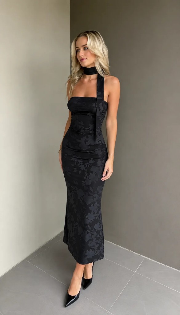 Vestido Asiático Bufanda Uva