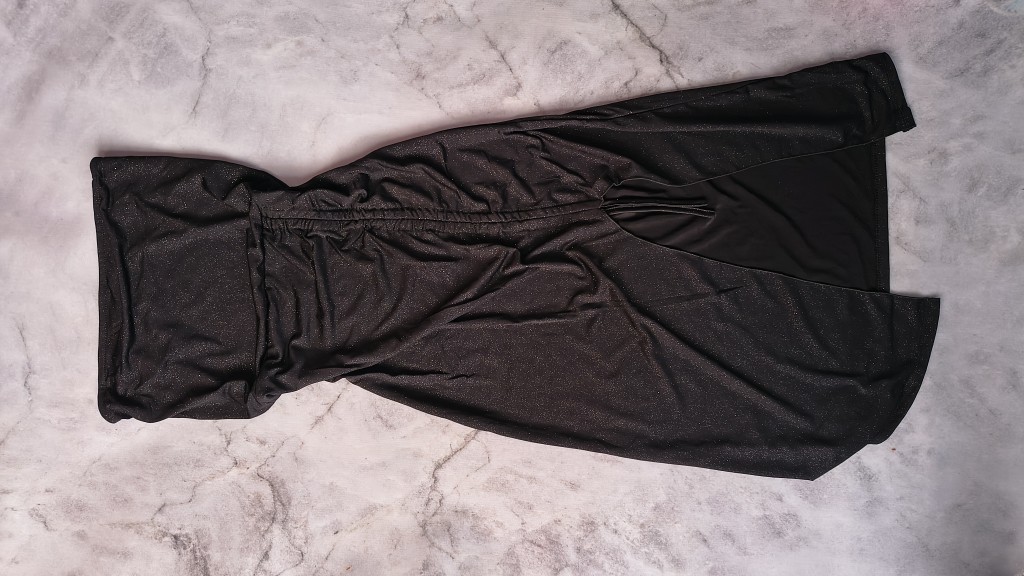 Vestido Strapless Frunce Glitter