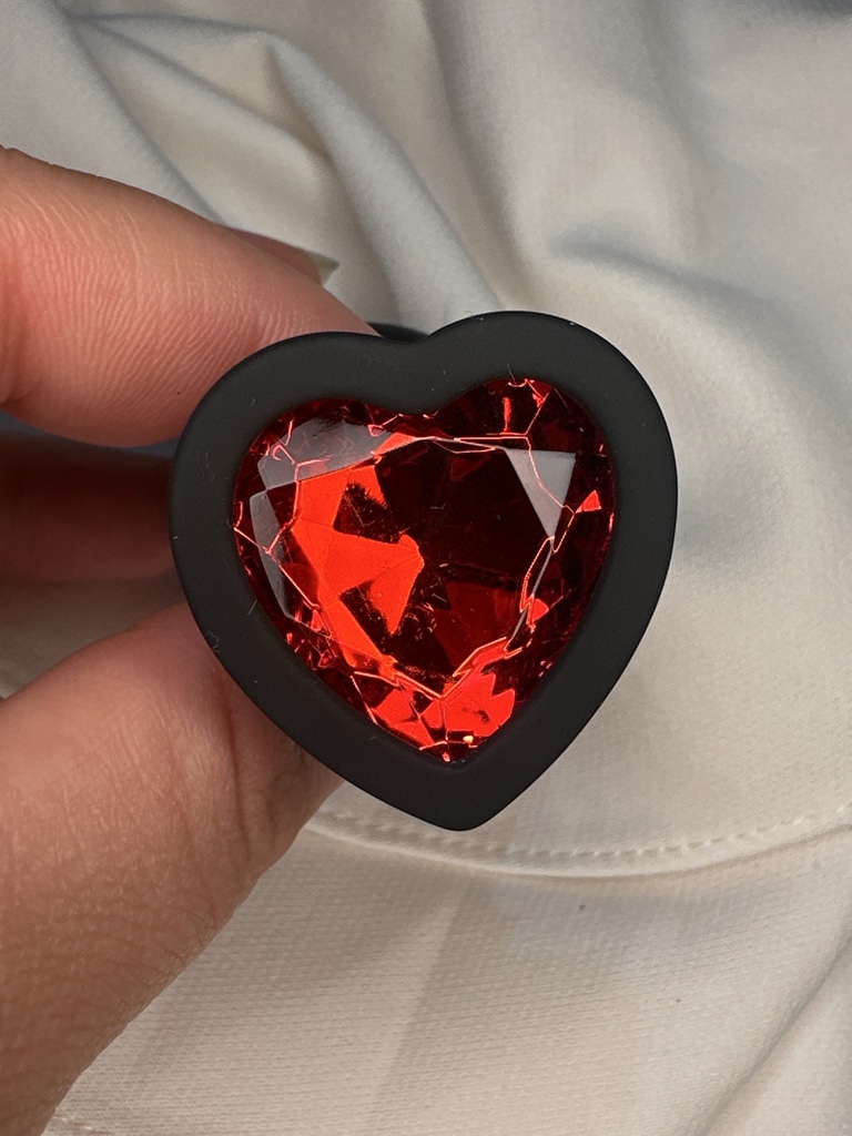 Plug Anal coracao vermelho TAM M