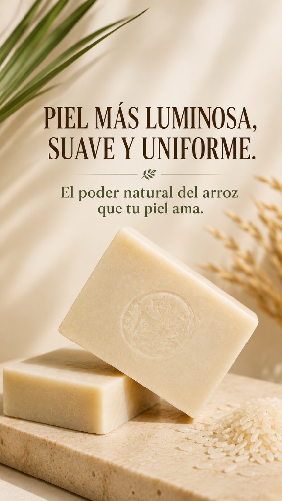 Jabón artesanal arroz