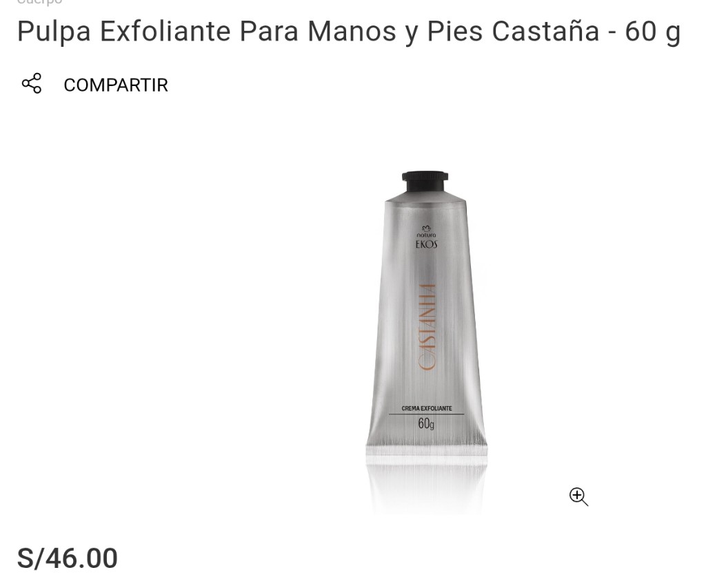 Pulpa Exfoliante Para Manos y Pies Castaña - 60 g