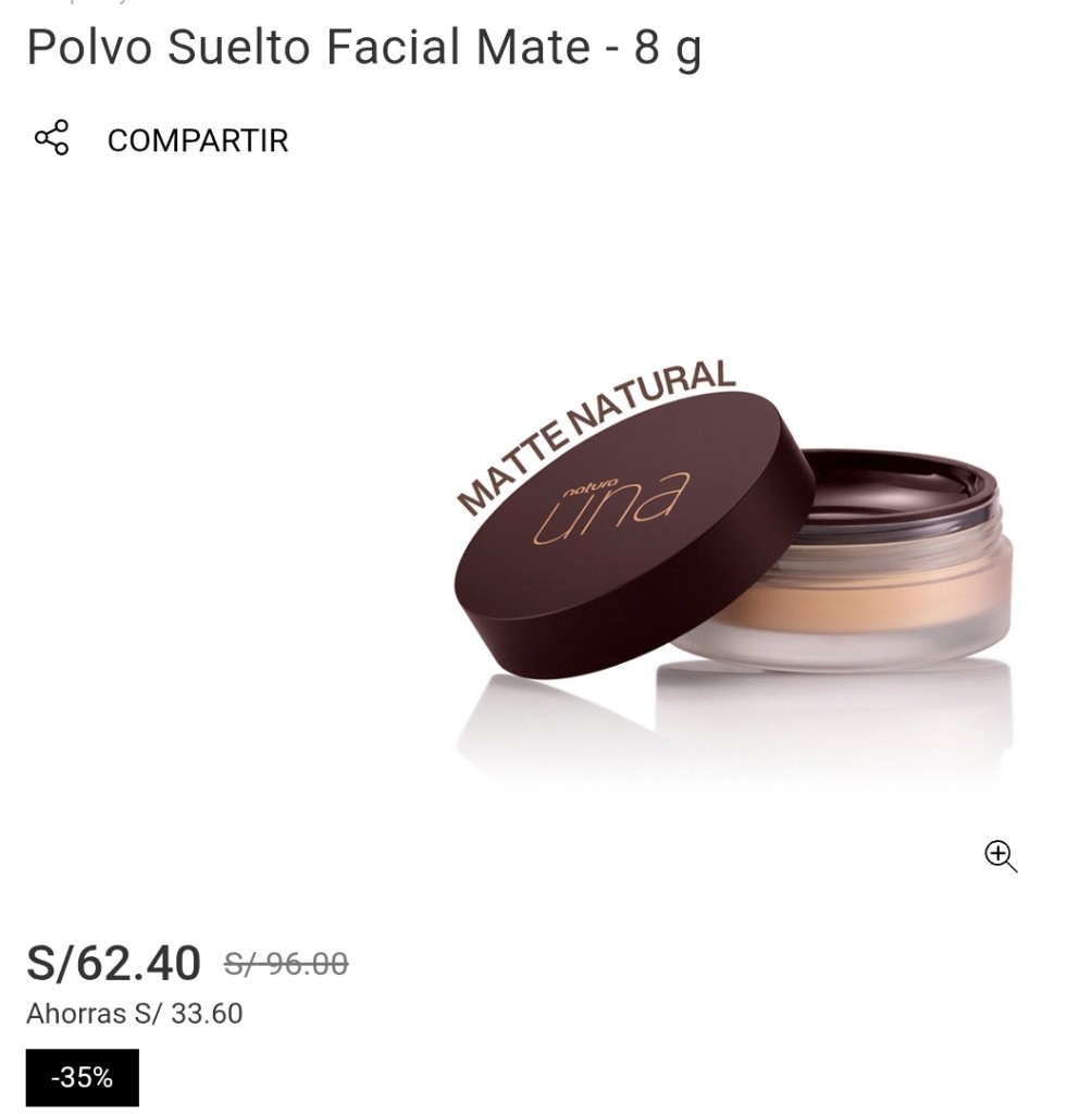 Polvo Suelto Facial Mate - 8 g- Natura