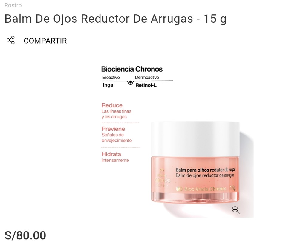 Balm De Ojos Reductor De Arrugas - 15 g-NATURA