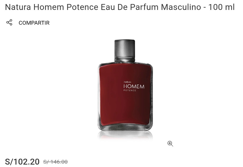 Natura Homem Potence Eau De Parfum Masculino - 100 ml
