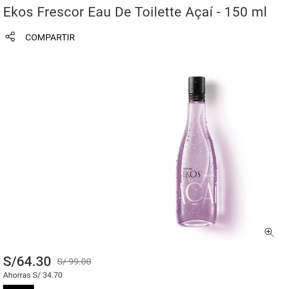 Ekos Frescor Eau De Toilette Açaí - 150 ml