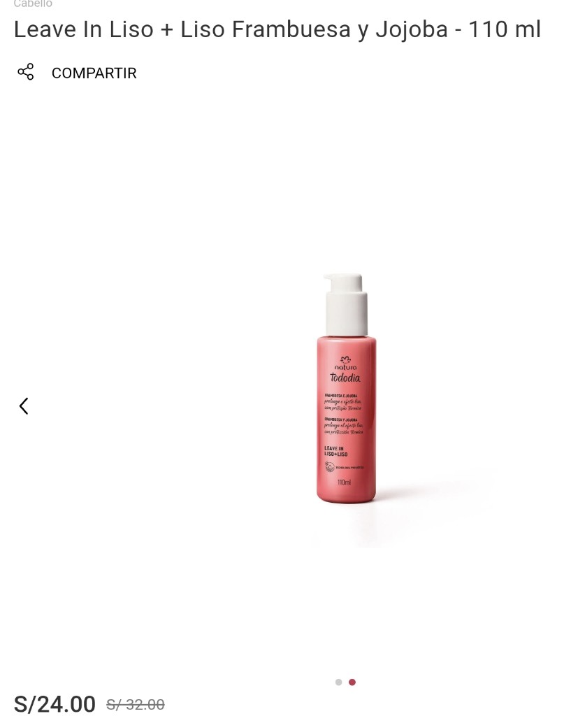 Leave In Liso + Liso Frambuesa y Jojoba - 110 ml
