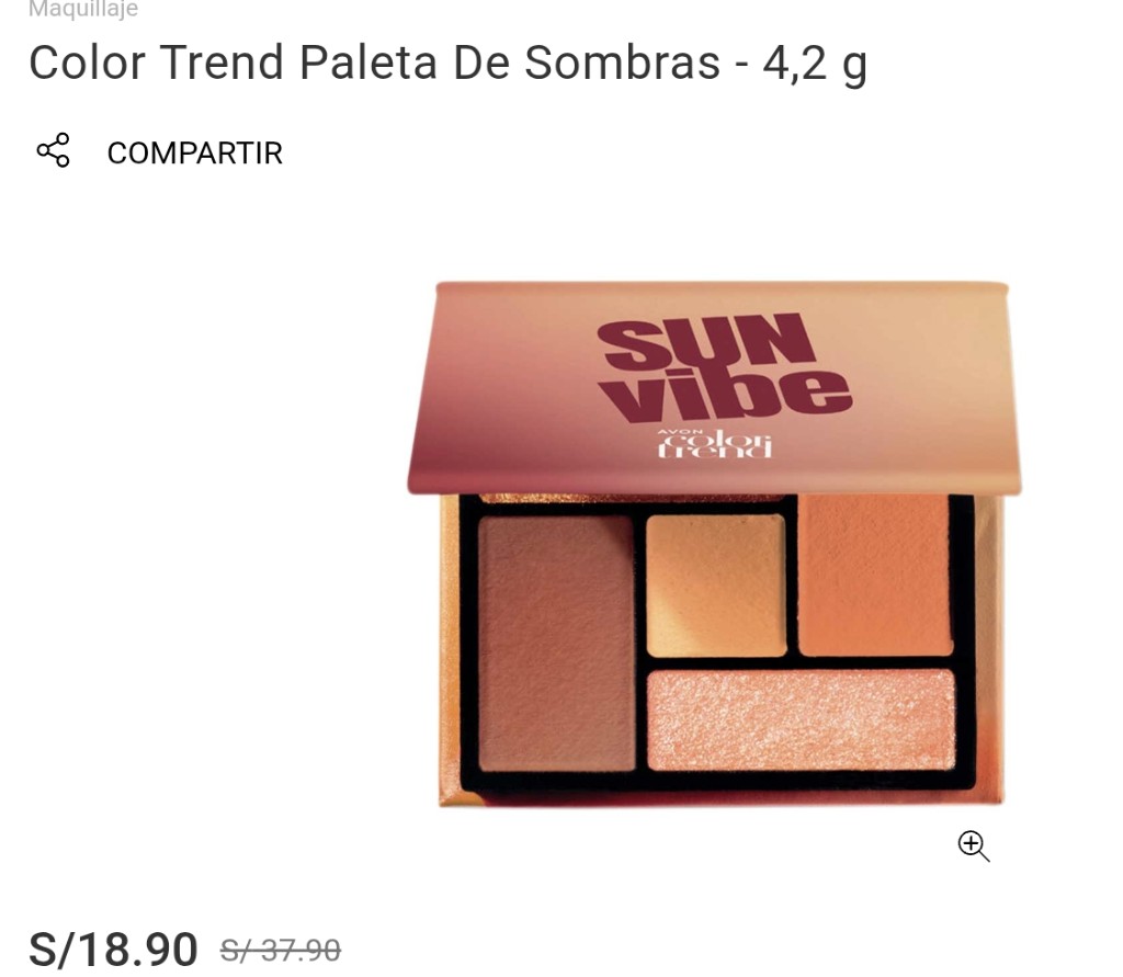 Color Trend Paleta De Sombras - 4,2 g Sun Vibe- Natura